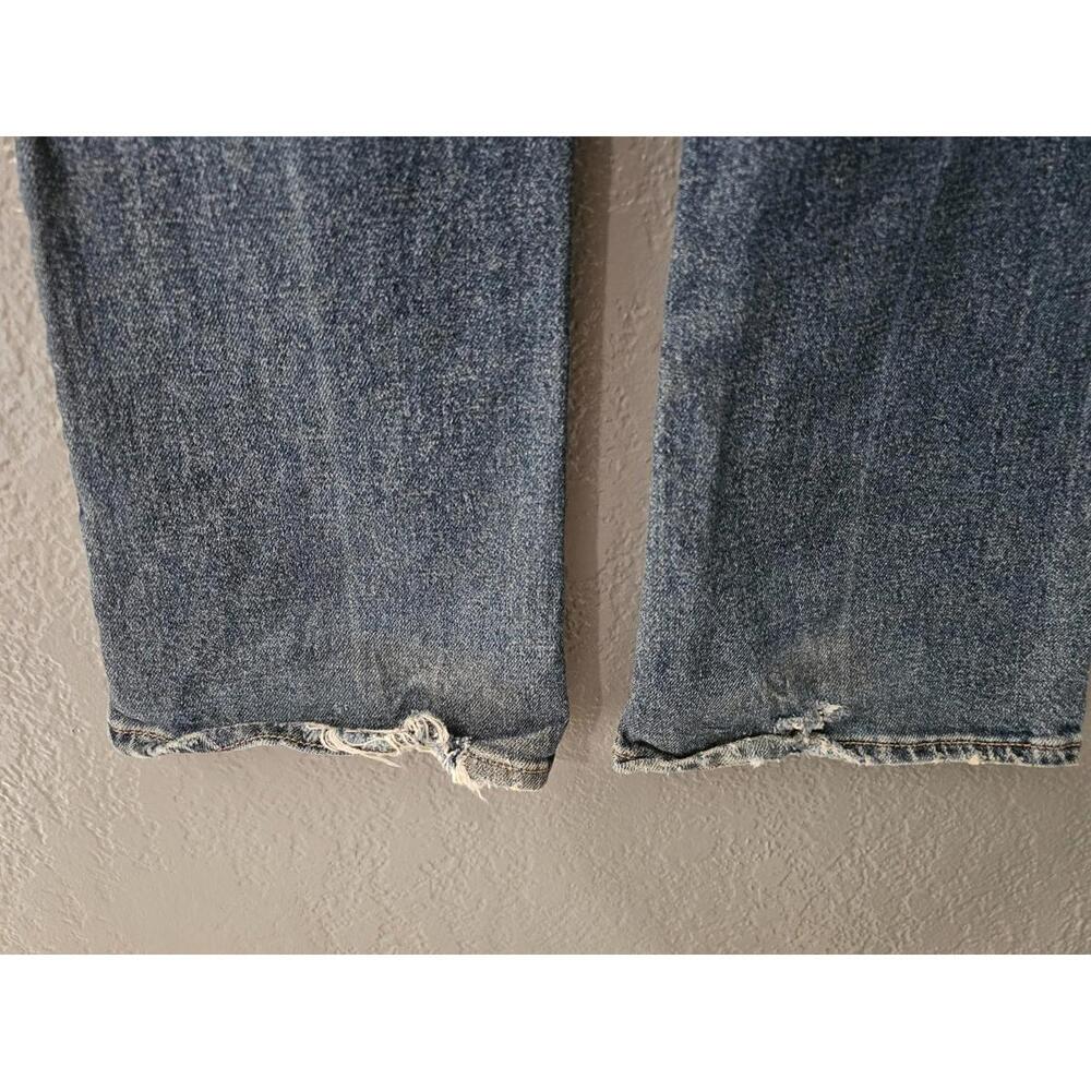 Women's So Denim Jeans Pants Size 0 24W Blue High Rise 90s Bootcut Distressed - Picture 9 of 16